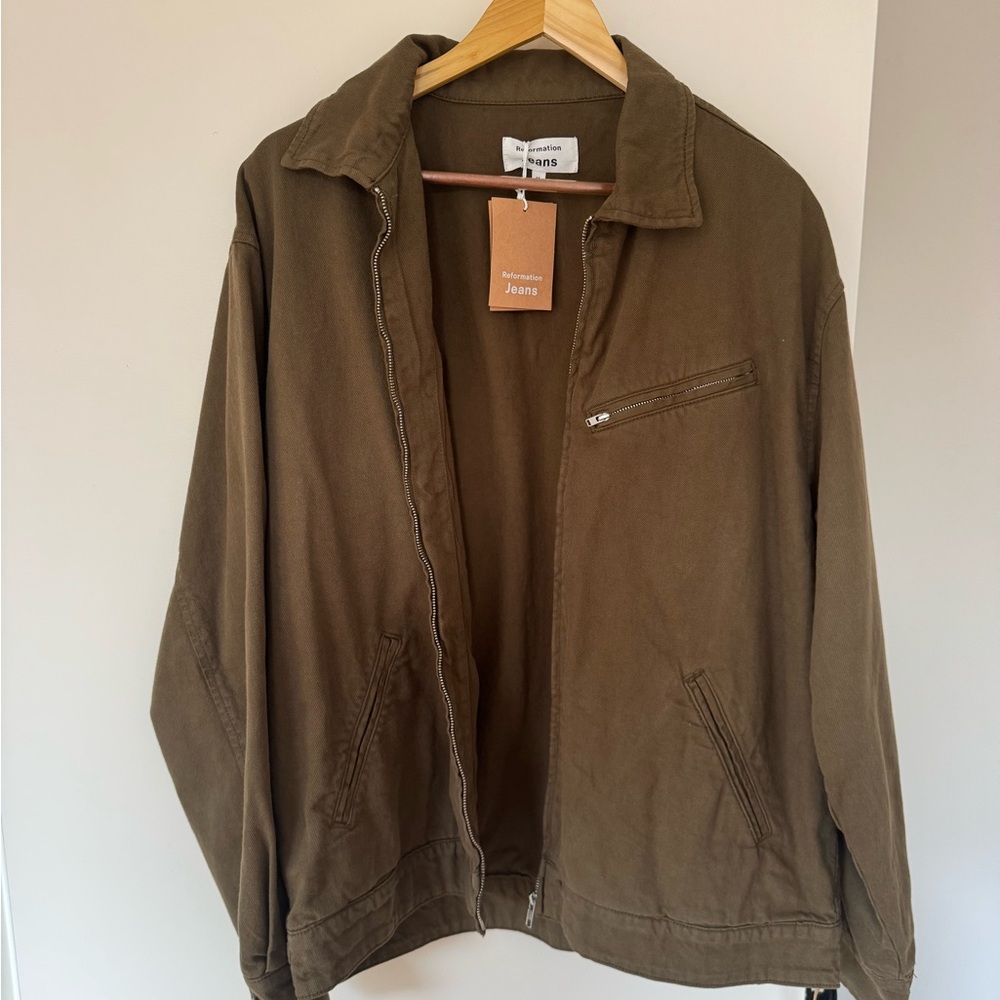 Reformation Brown Lightweight Shirt Jacket
